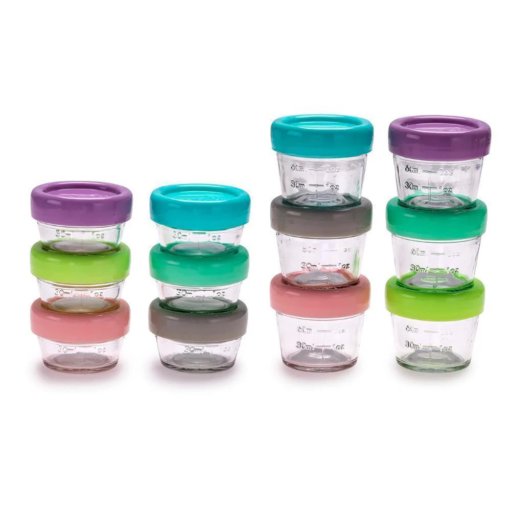 12 Recipientes Melii em Vidro (6x30ml + 6x60ml)