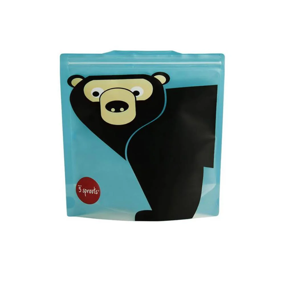 2 Bolsas Reutilizáveis para Alimentos 3Sprouts Urso