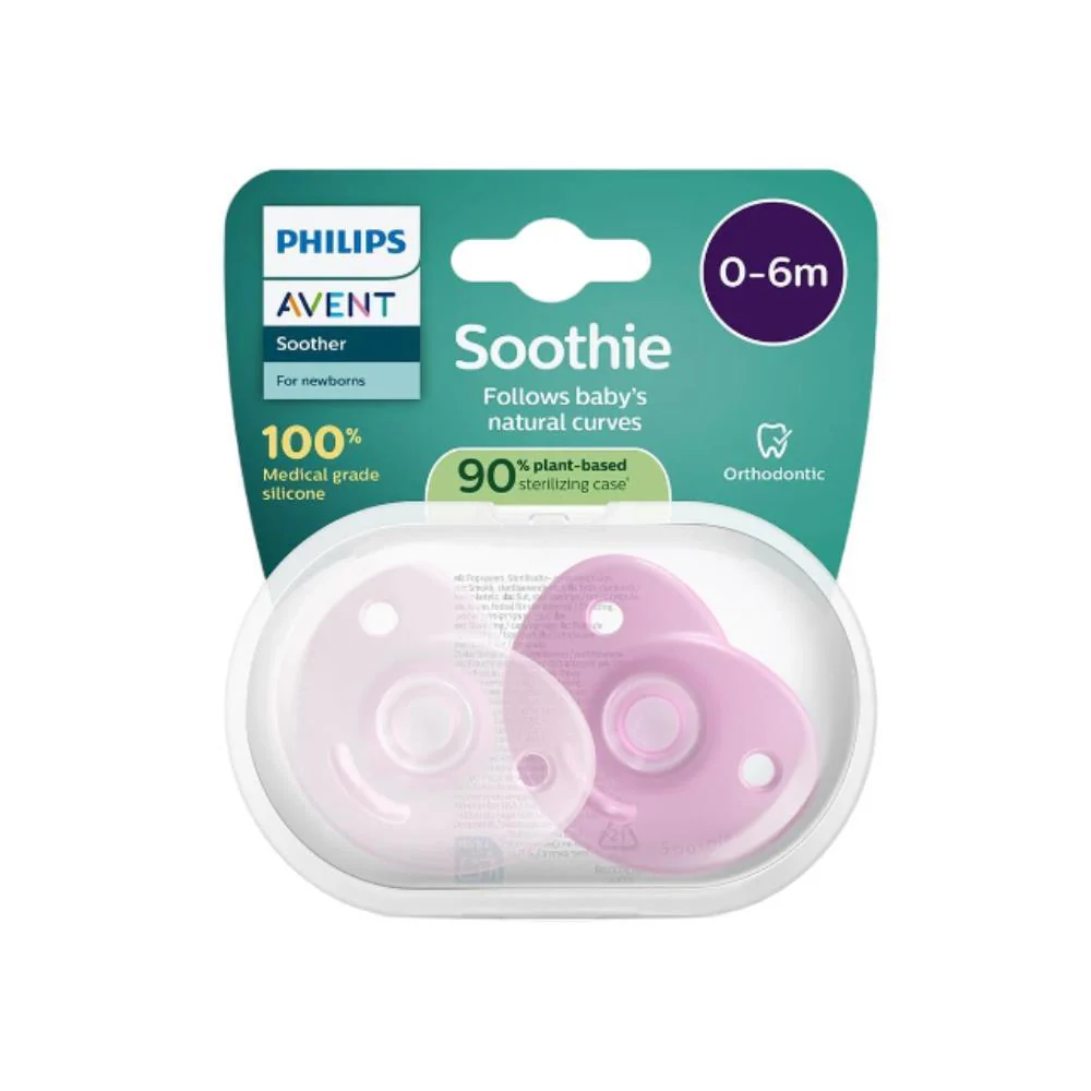 2 Chupetas Philips Avent Soothie Menina 0-6m - Image 2