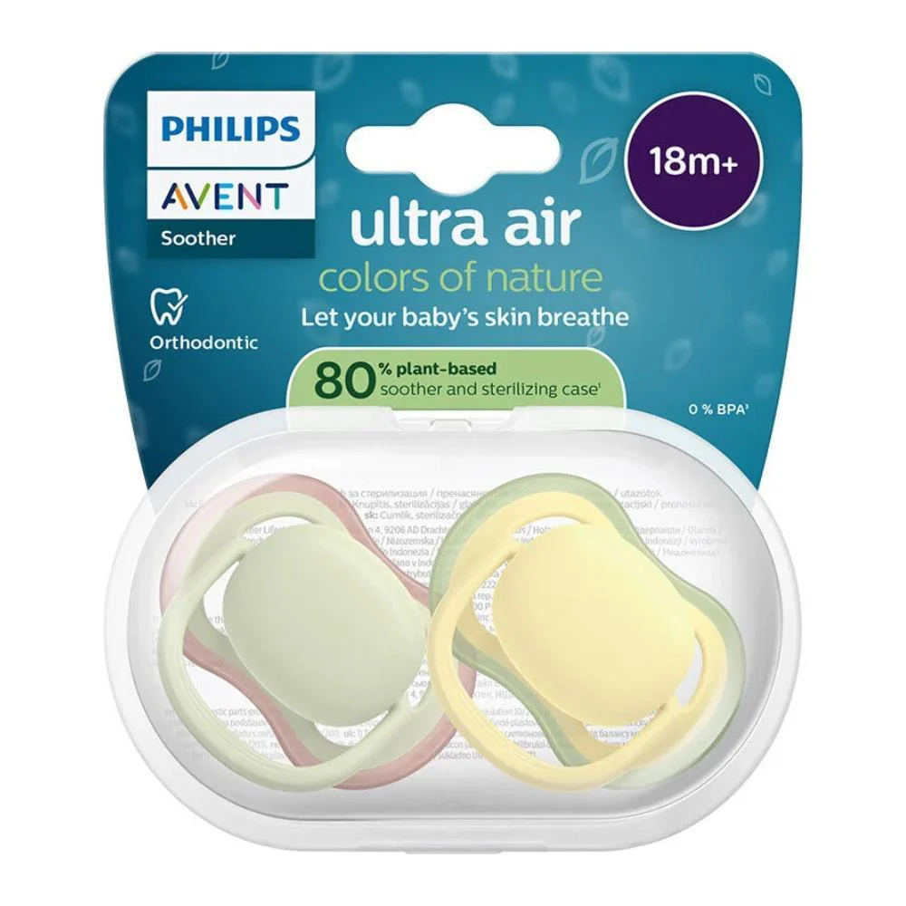 2 Chupetas Philips Avent Ultra Air Lisa Neutra +18m - Image 2