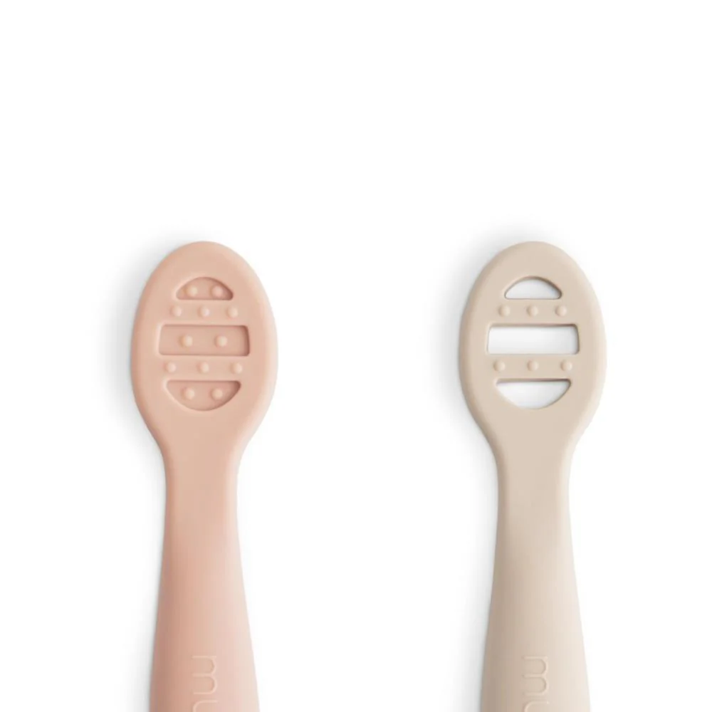2 Colheres de Aprendizagem em Silicone Mushie Shift Sand/Blush - Image 2