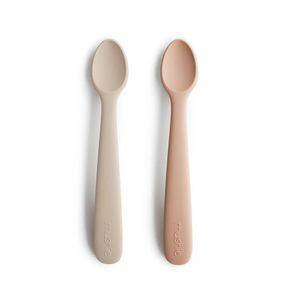 2 Colheres em Silicone Mushie Shifting Sand/Blush