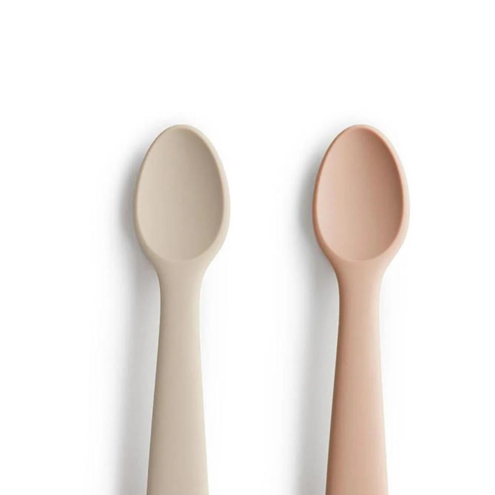 2 Colheres em Silicone Mushie Shifting Sand/Blush - Image 2