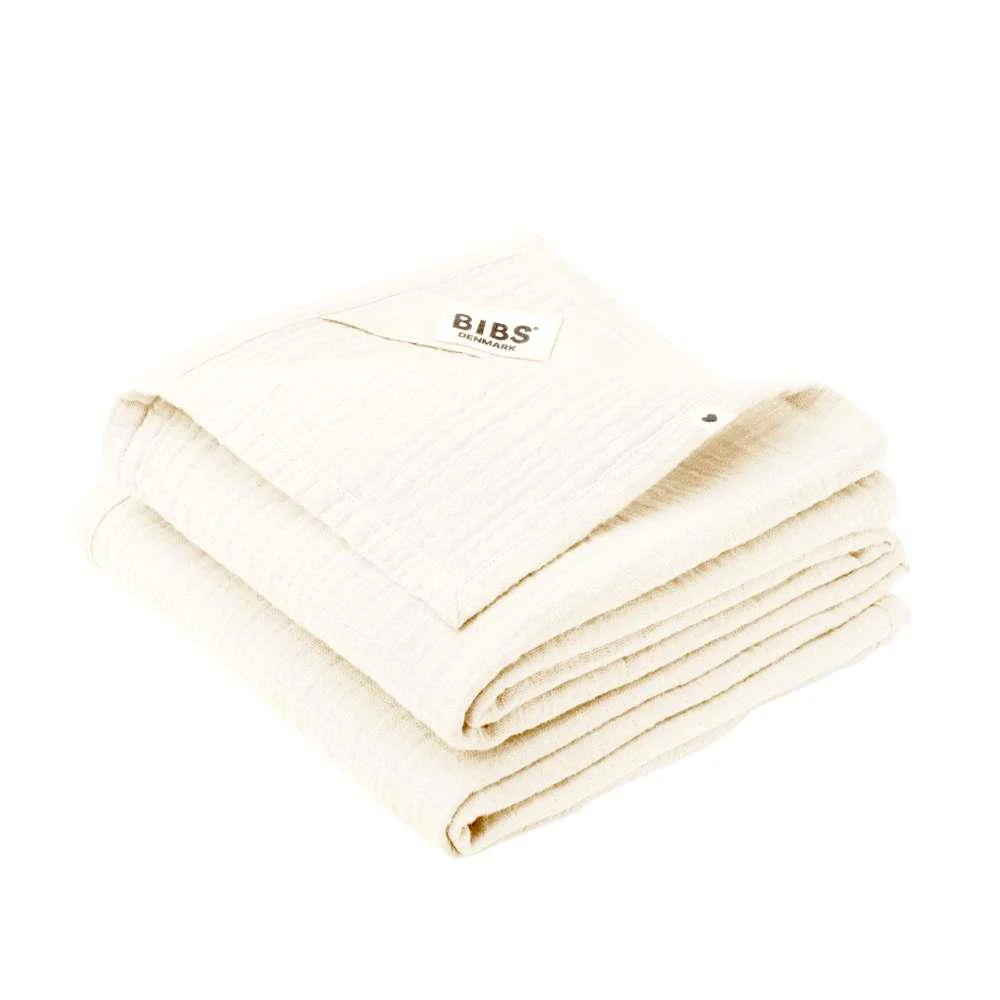 2 Musselinas Bibs em Algodão Bio Ivory 70x70cm