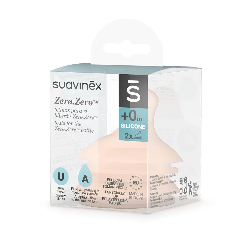 2 Tetinas Suavinex Zero Zero Shades Fluxo A TU +0m - Image 3