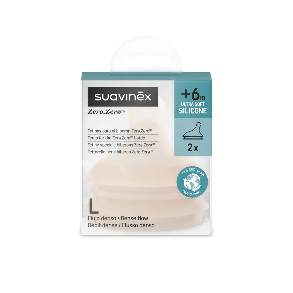 2 Tetinas Suavinex Zero Zero Light Fluxo L +6m