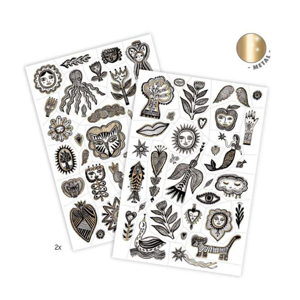 50 Tatuagens Dourado Chic Metalizadas - Image 2