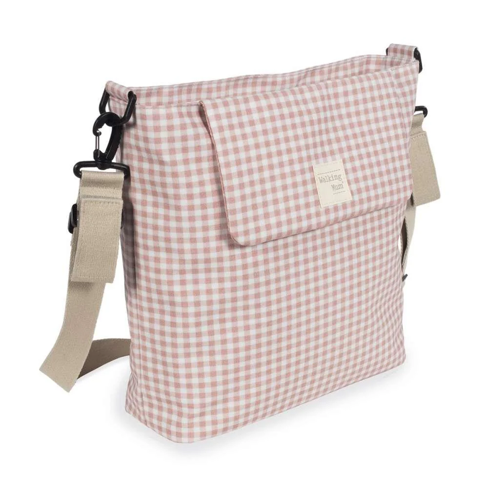Saco com Muda Fraldas Walking Mum I Love Vichy Rosa - Image 3