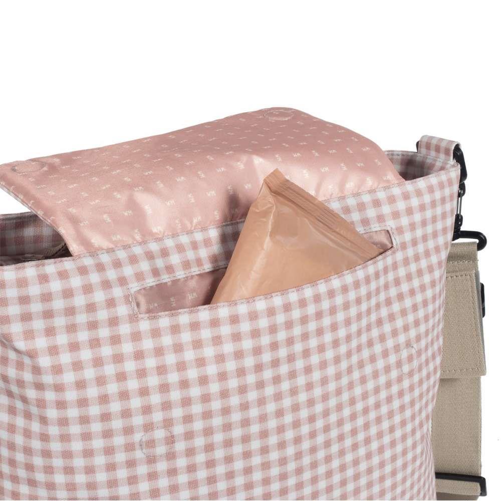 Saco com Muda Fraldas Walking Mum I Love Vichy Rosa - Image 5