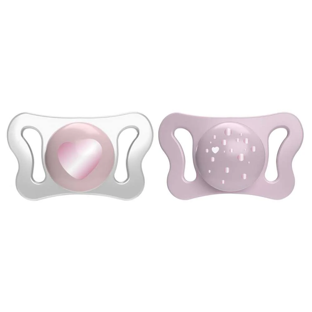 Chicco 2 Chupetas Physio Micro Silicone 0-2m Rosa
