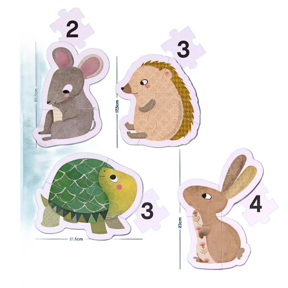 4 Puzzles Progressivos Puppies 2 a 4 Peças - Image 2