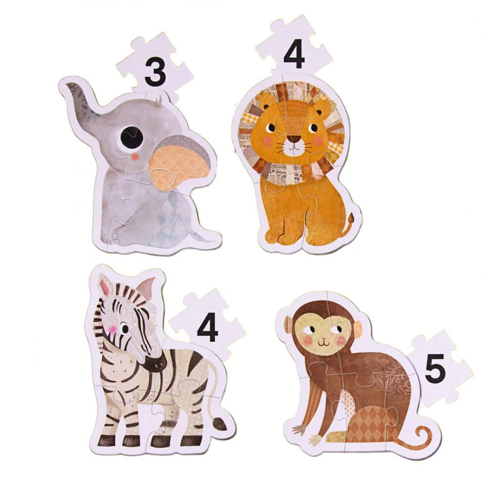 4 Puzzles Progressivos Savana 3 a 5 Peças - Image 2
