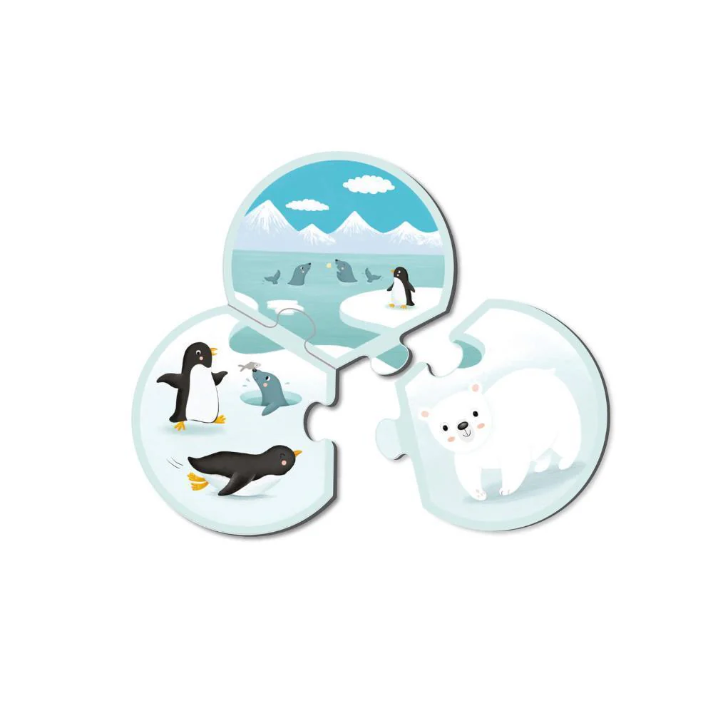 8 Puzzles Animais e Os Seus Habitats 3 Peças - Image 2