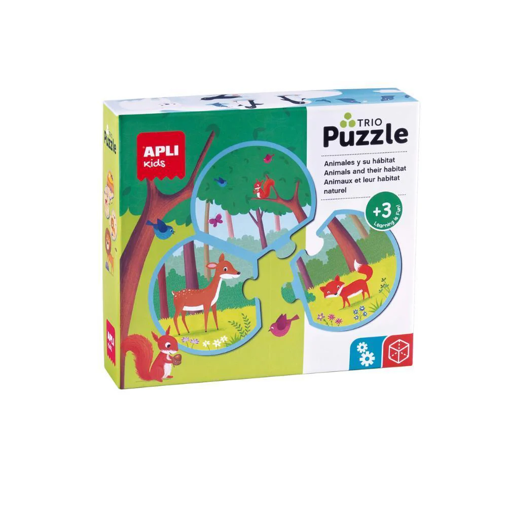 8 Puzzles Animais e Os Seus Habitats 3 Peças - Image 3