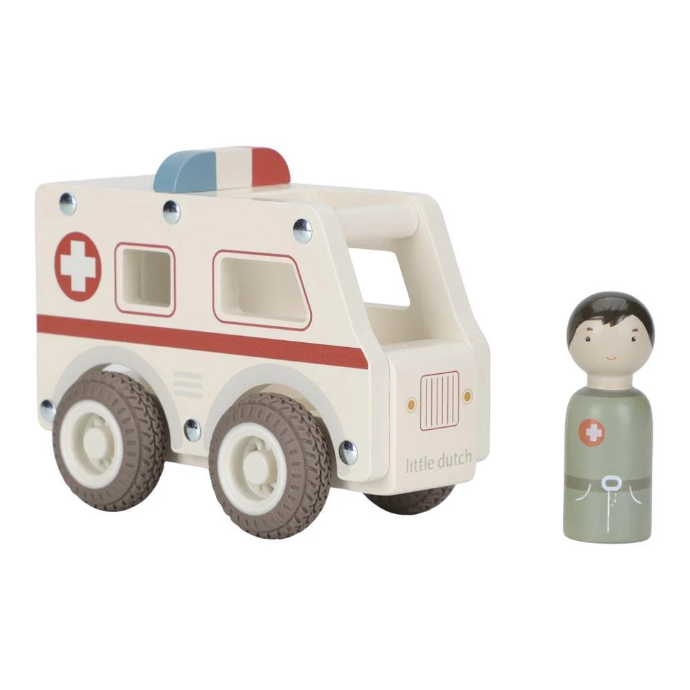 Ambulância com Figura em Madeira Little Dutch - Image 3