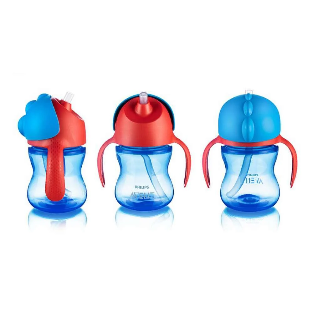 Copo com Palhinha e Asas Philips Avent Azul/ Vermelho +9m 200 ml - Image 2