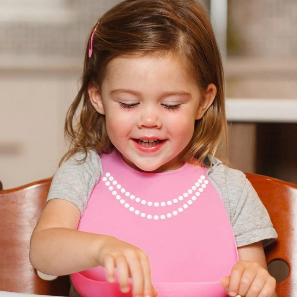 Babete em Silicone Make My Day Pearls Rosa - Image 3