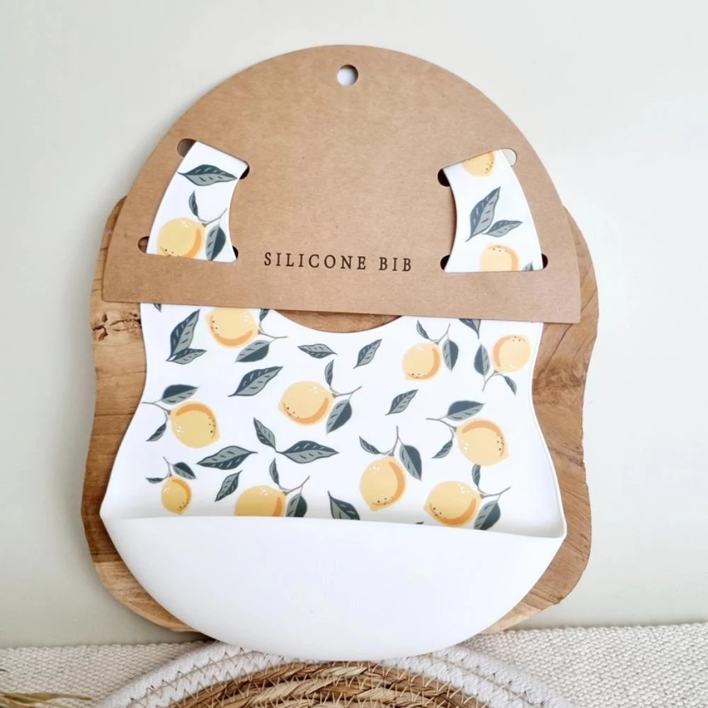 Babete em Silicone Rammelaartje Lemons White