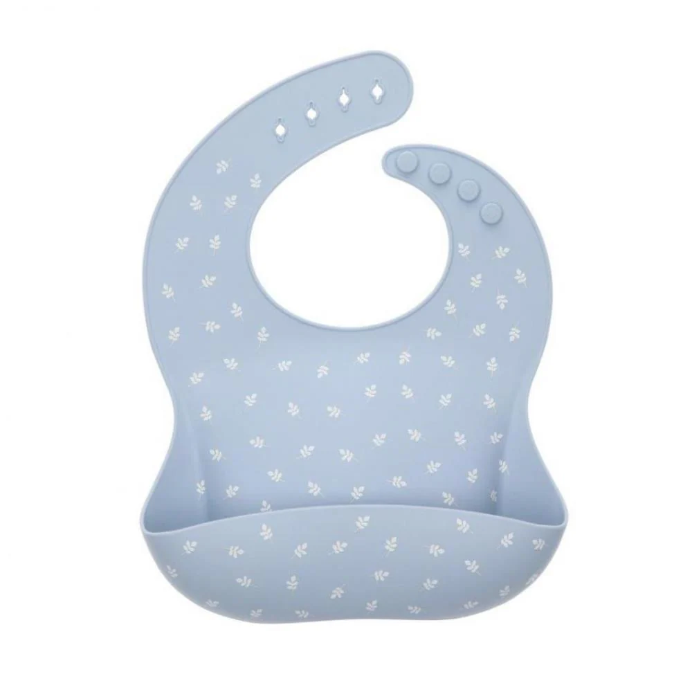 Babete em Silicone Tutete Leaves Blue