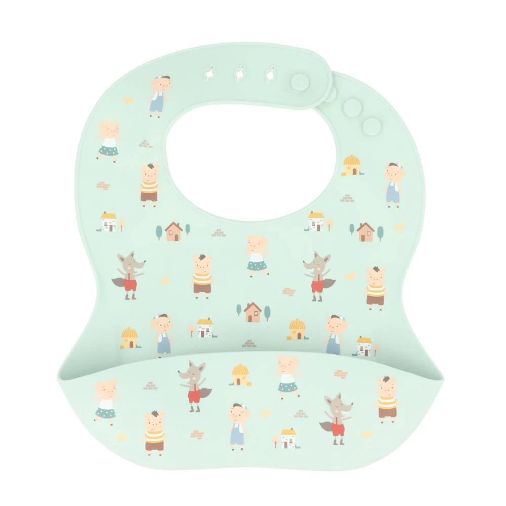 Babete em Silicone Tutete Three Little Pigs