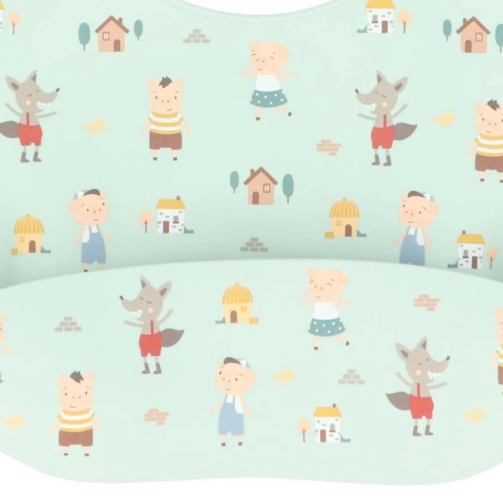 Babete em Silicone Tutete Three Little Pigs - Image 2