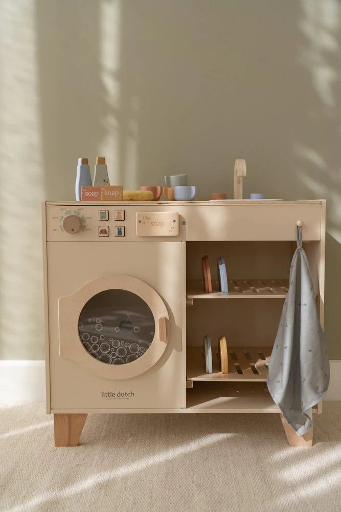 Bancada de Cozinha e Máquina Lavar Roupa em Madeira Little Dutch Essentials - Image 6