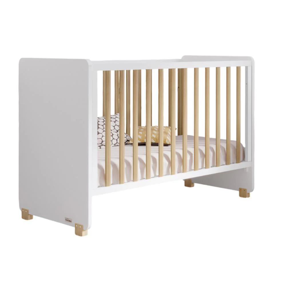Berço Co-Sleeping Trama Nona Branco Mate/Tola 120x60 cm