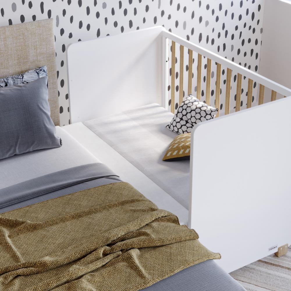 Berço Co-Sleeping Trama Nona Branco Mate/Tola 120x60 cm - Image 4