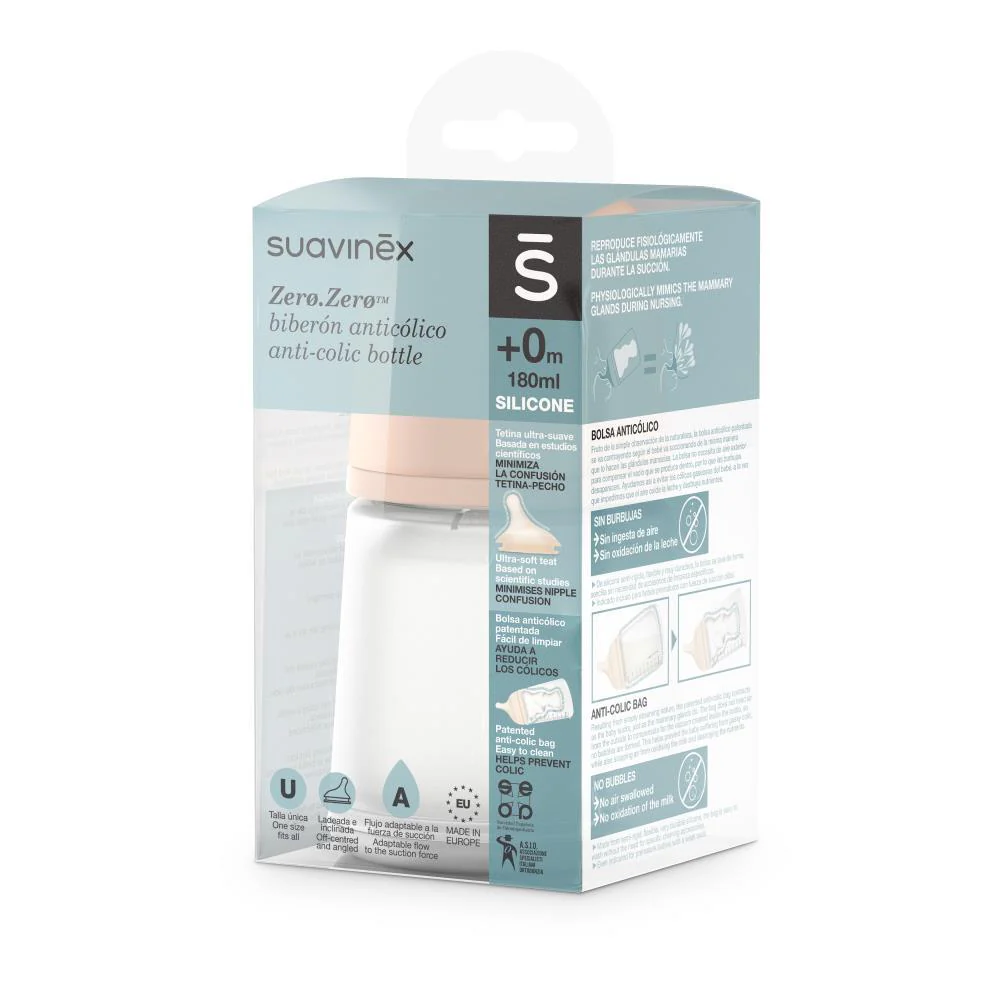 Biberão Suavinex Zero Zero Fair Fluxo A 180ml - Image 3