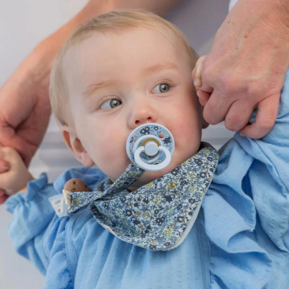 Corrente para Chupeta Bibs Liberty Chamomile Lawn Baby Blue - Image 4
