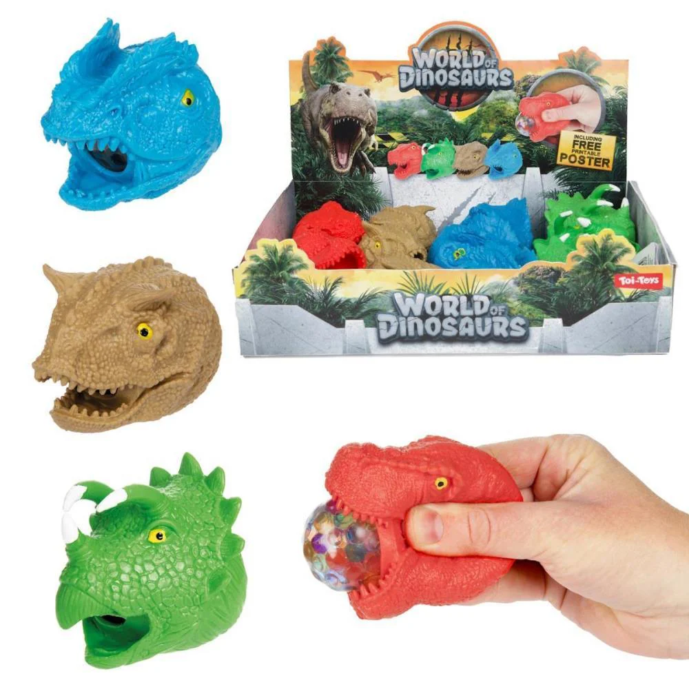 Bola Squeeze Cabeça de Dinossauro