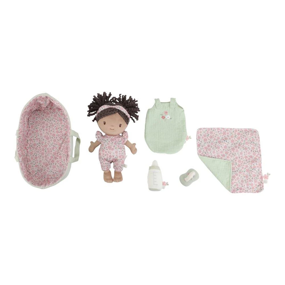 Boneca Bebé de Peluche Little Dutch Evi com Alcofa - Image 2