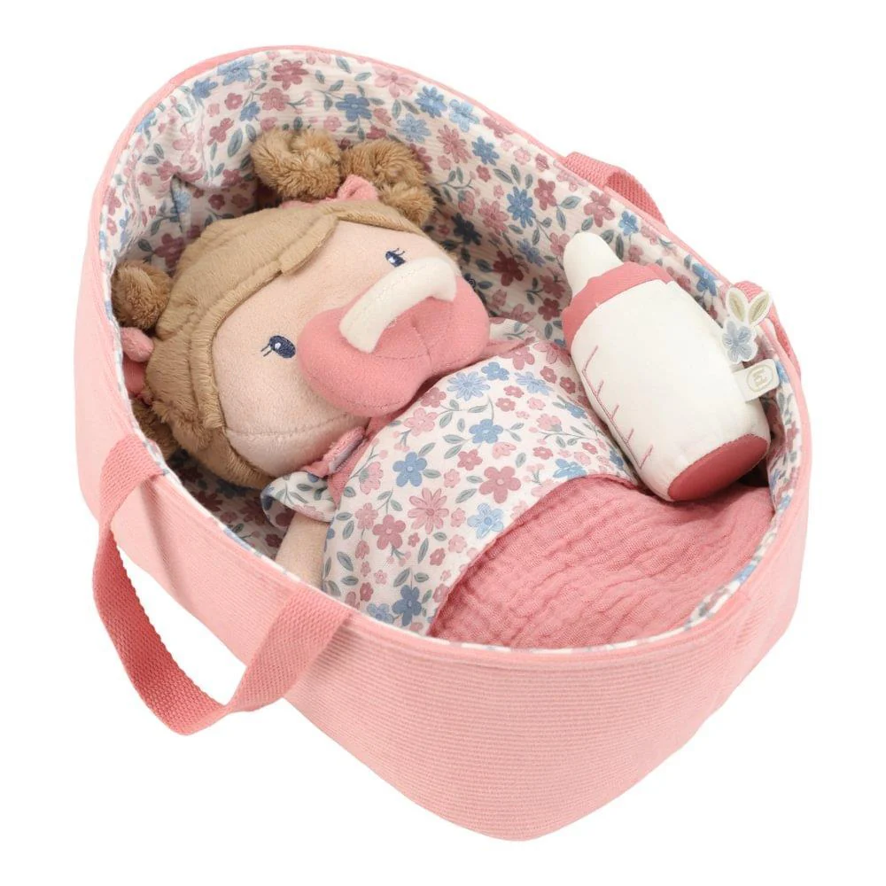 Boneca Bebé de Peluche Little Dutch Rosa com Alcofa - Image 4