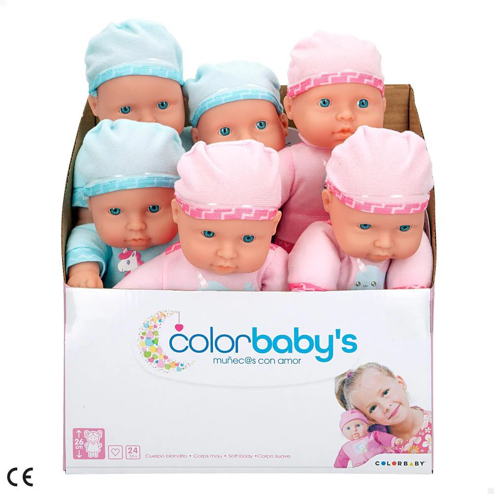 Boneca Bebé Rosa/Azul 26cm - Image 4