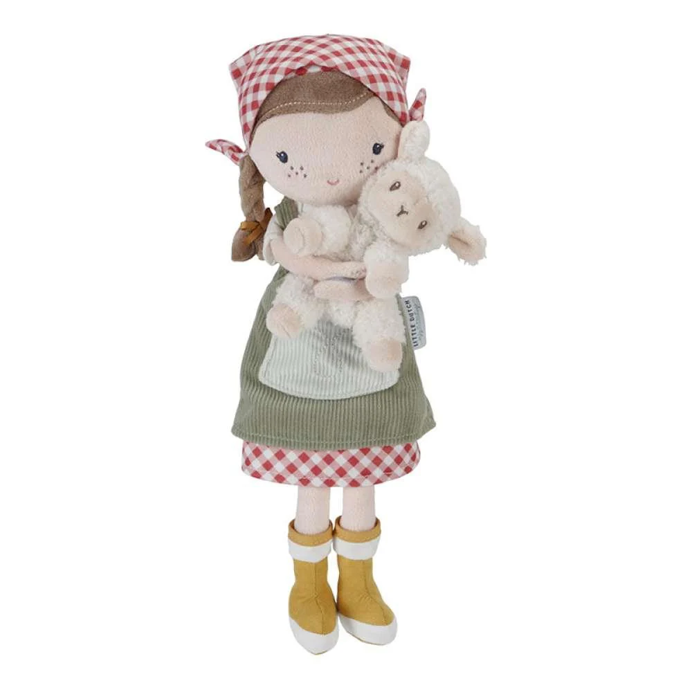 Boneca de Peluche Little Dutch Rosa Agricultora com Ovelha 35cm