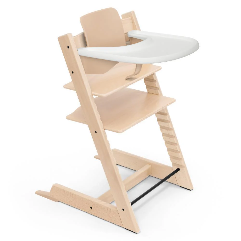 Stokke Bundle Cadeira da Papa TrippTrapp + Baby Set² Natural + Tabuleiro White - Image 4