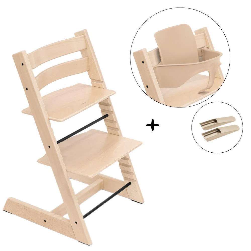 Stokke Bundle Cadeira da Papa TrippTrapp + Baby Set² Natural