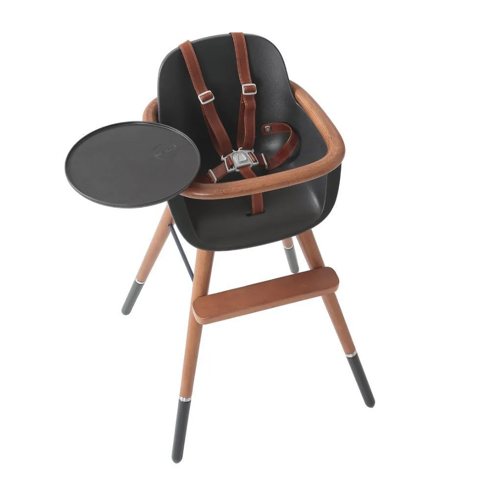 Cadeira Papa Micuna Ovo Original City Luxe Gris Antracite/Mogno com Arnês em Polipele - Image 12