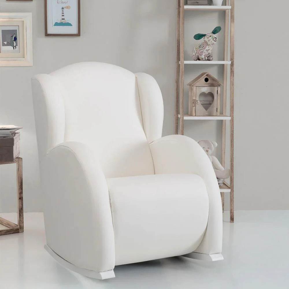 Cadeirão Flor com Slow System em Polipele Branco - Image 2