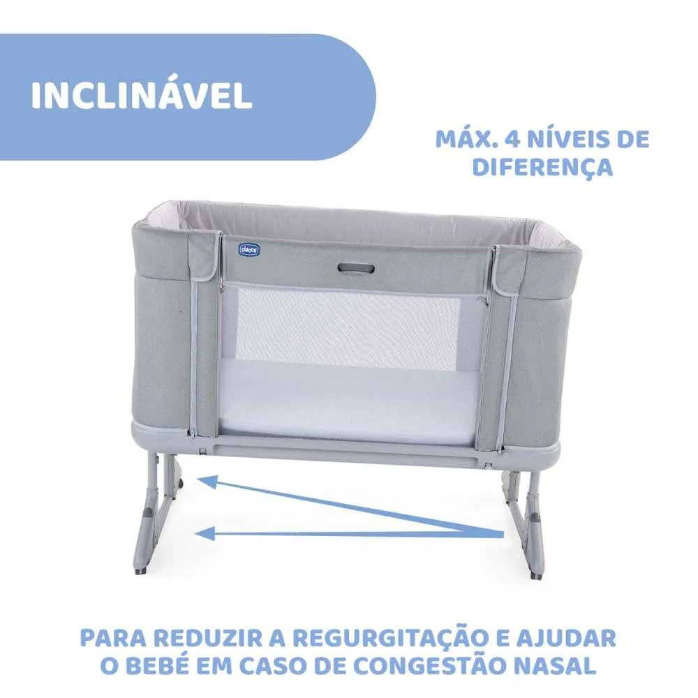 Cama Co-Sleeping Chicco Next2Me Forever Ash Grey Cross - Image 7