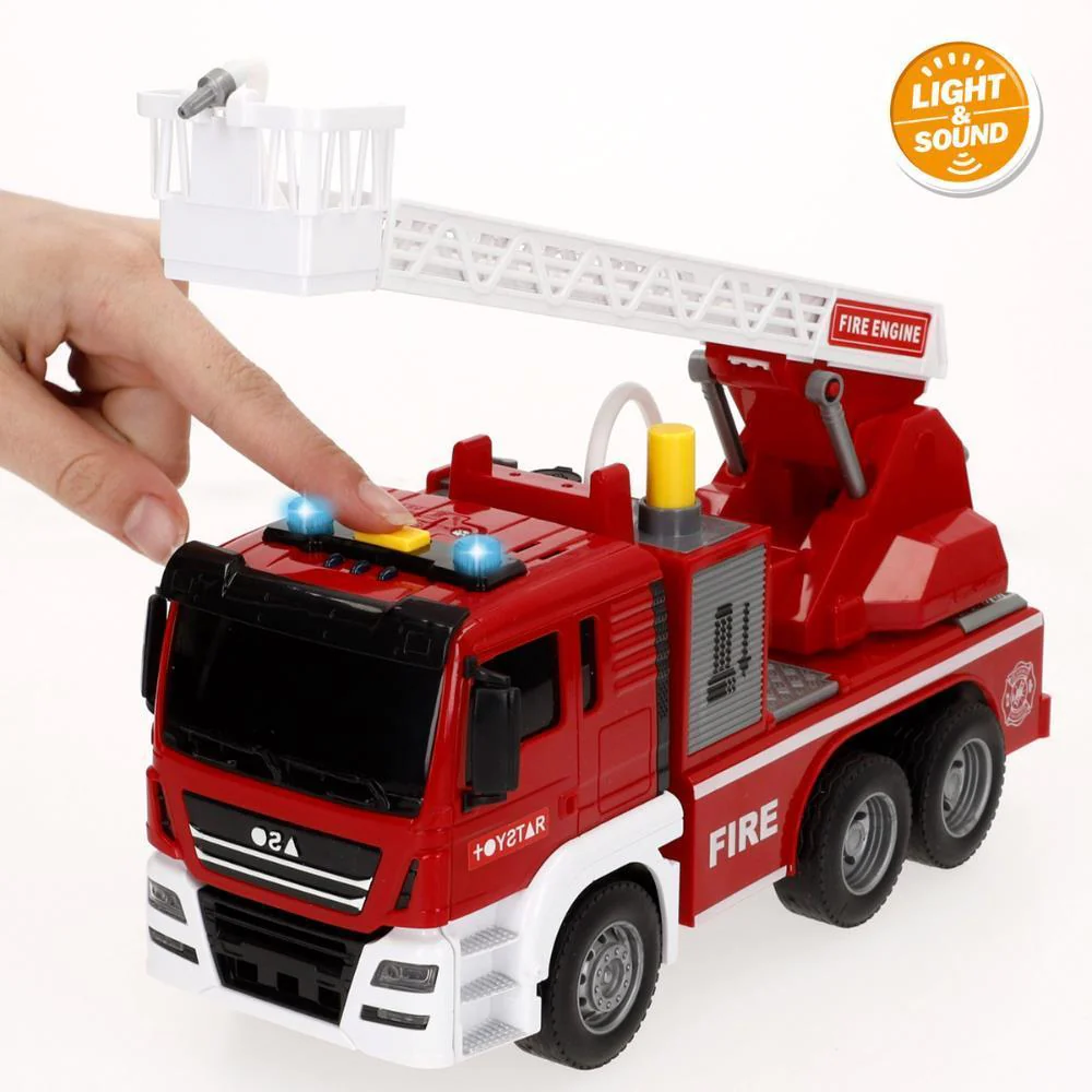 Camião dos Bombeiros com Bomba de Água, Sistema de Fricção, Luz e Som 1:14 - Image 4