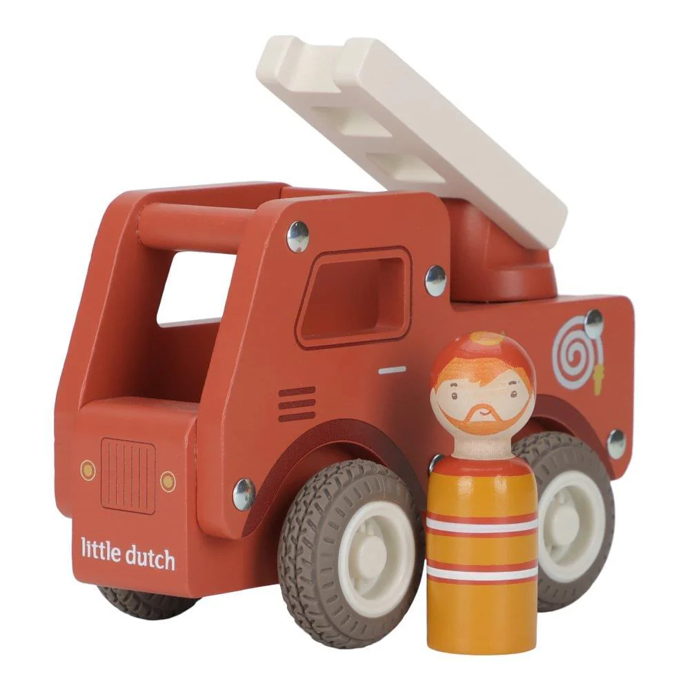 Camião dos Bombeiros com Figura Madeira Little Dutch - Image 3