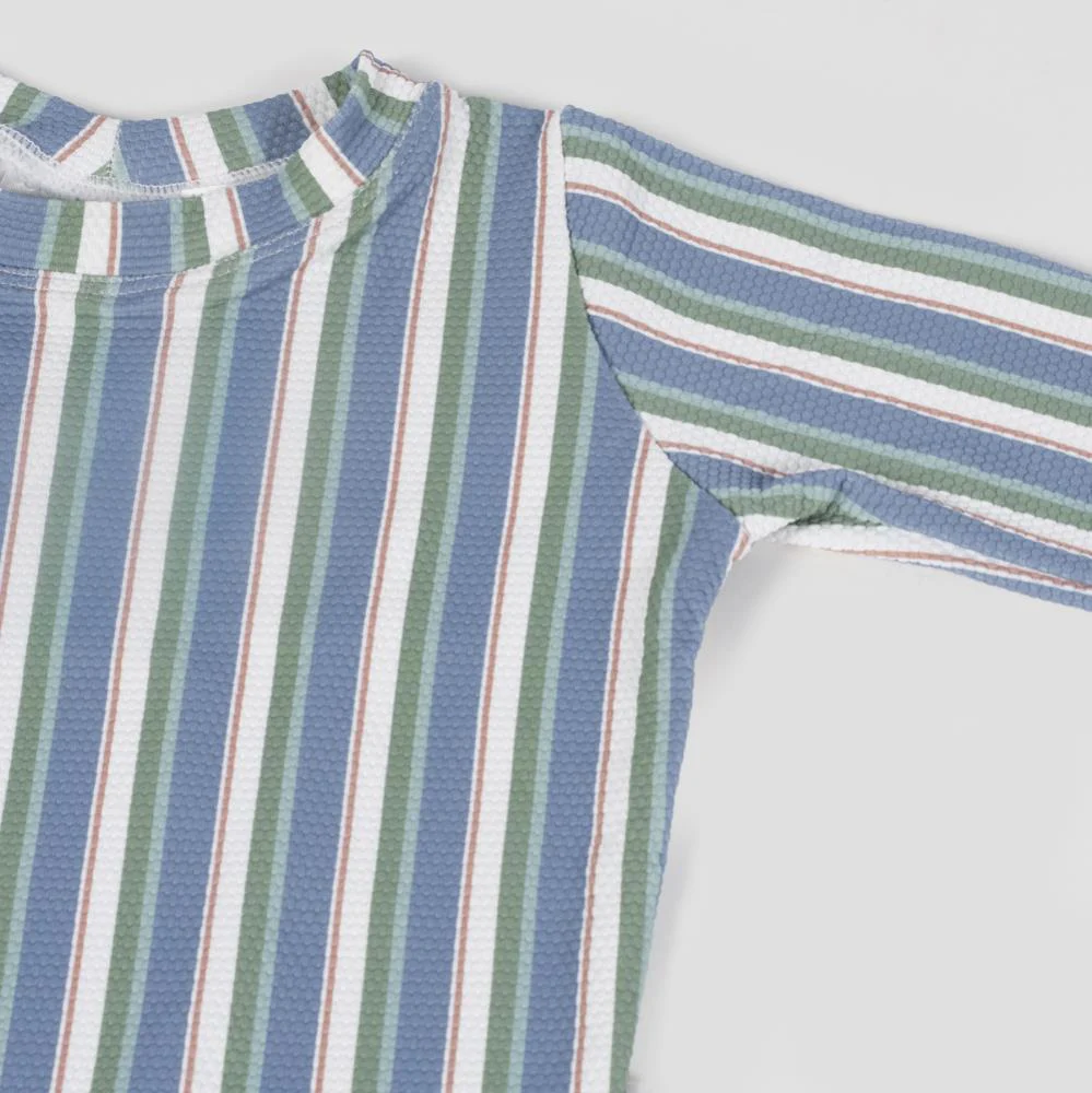 Camisola de Praia Walking Mum Summer Strips UPF50+ Tamanho S 9-12m - Image 3