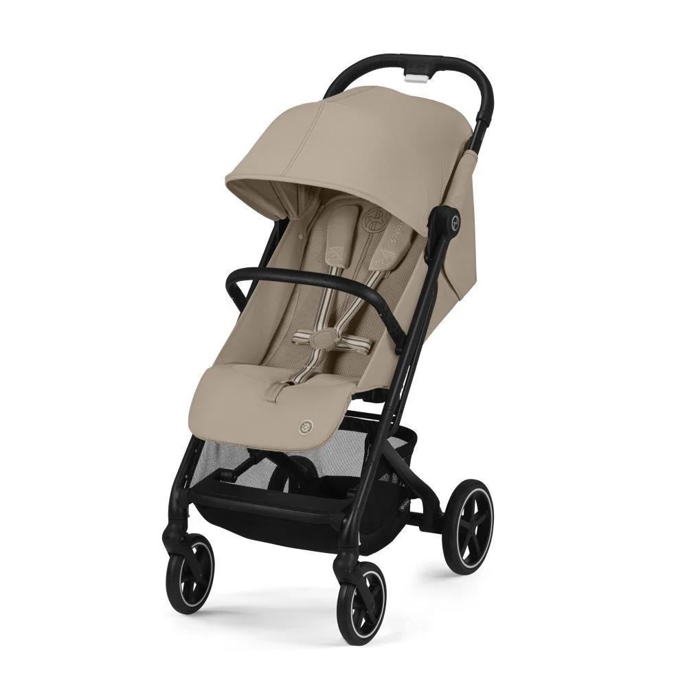 Carrinho Cybex Beezy BLK Almond Beige - Chassis Preto (Coleção 2025)