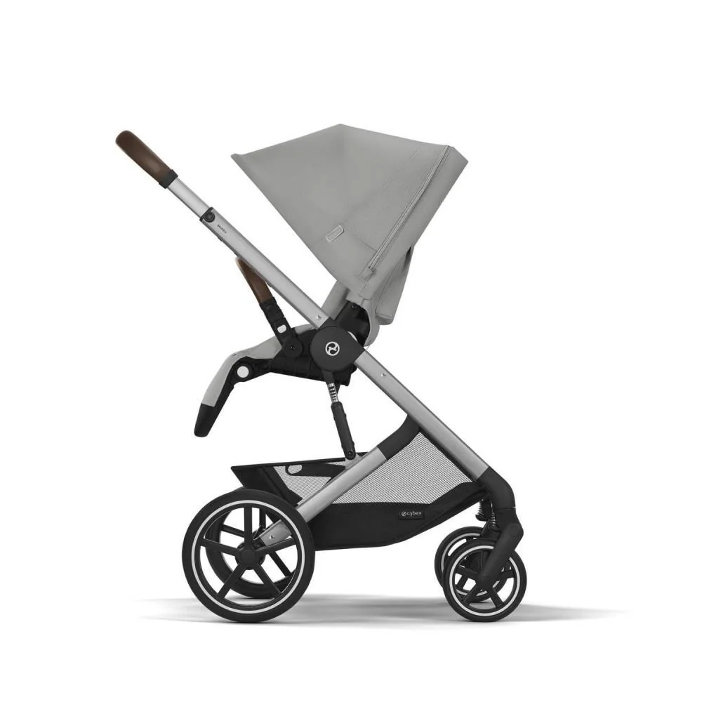 Carrinho Cybex Balios S Lux SLV B Stone Grey - Chassis Prateado - Image 4