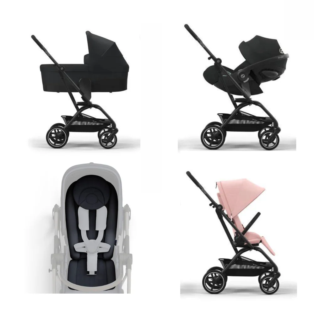 Carrinho Cybex Eezy S Twist +2 BLK Candy Pink - Chassis Preto (Coleção 2025) - Image 7