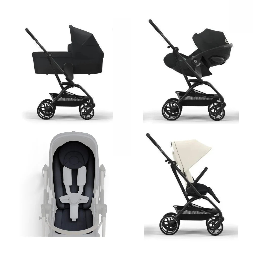 Carrinho Cybex Eezy S Twist +2 BLK Canvas White - Chassis Preto (Coleção 2025) - Image 7