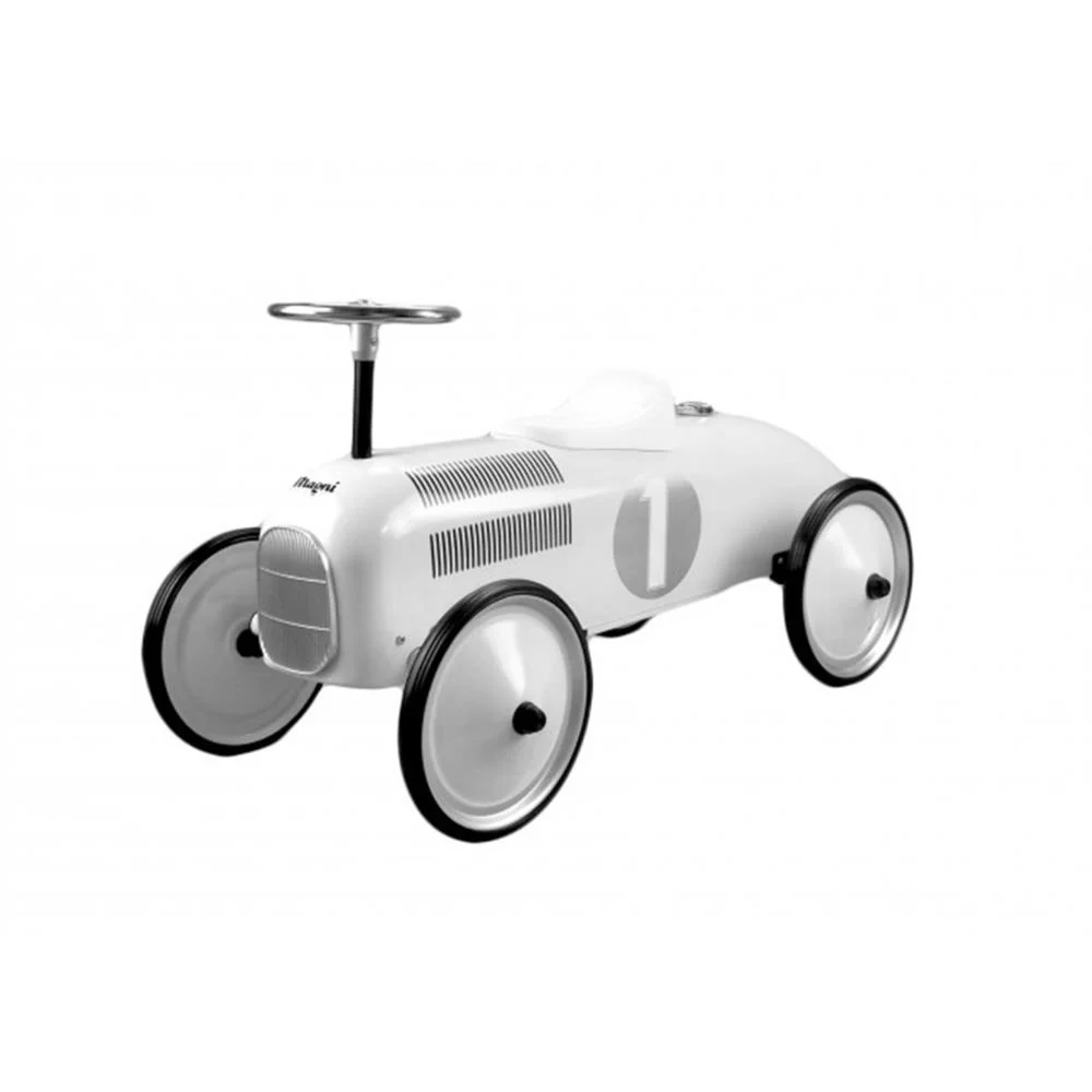 Carro Magni Ride-On em Metal Clássico Branco