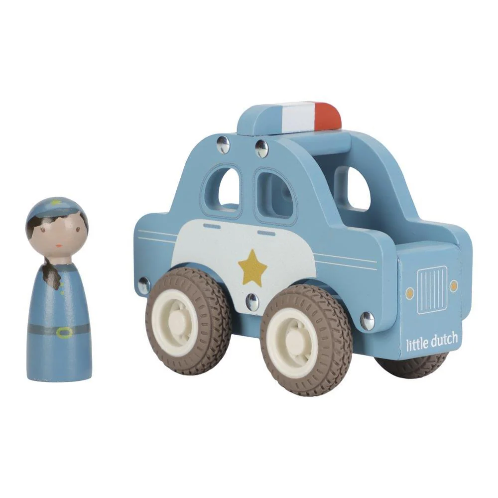 Carro de Polícia com Figura Madeira Little Dutch - Image 3
