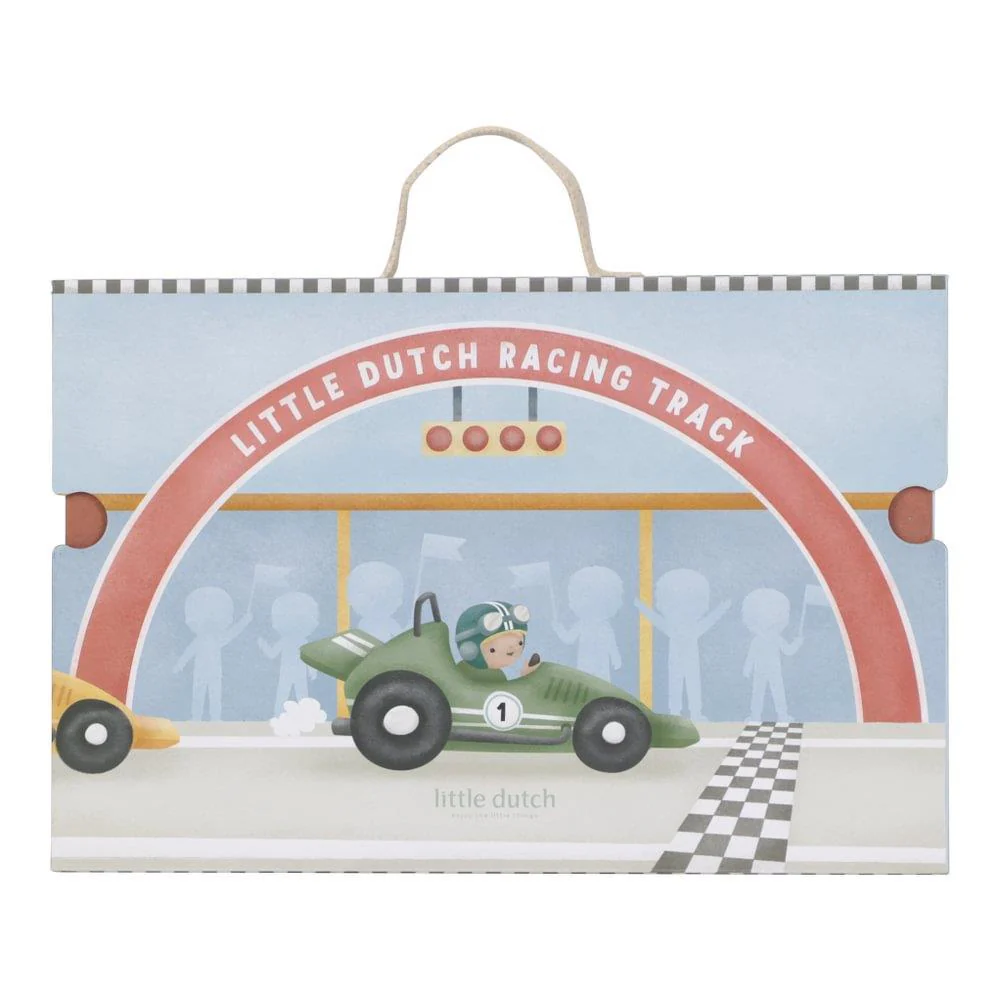 Carros de Corrida em Madeira e Mala com Pista Little Dutch - Image 3